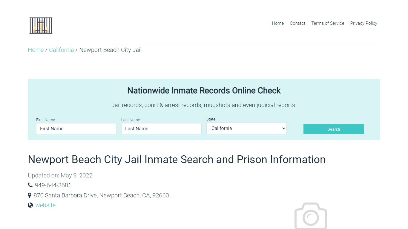 Newport Beach City Jail Inmate Search, Visitation, Phone ...