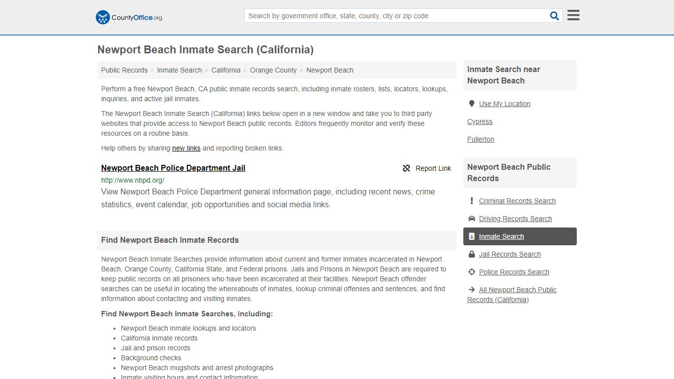 Inmate Search - Newport Beach, CA (Inmate Rosters & Locators)